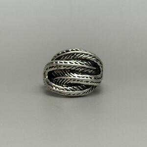 Y2k vintage silver woven